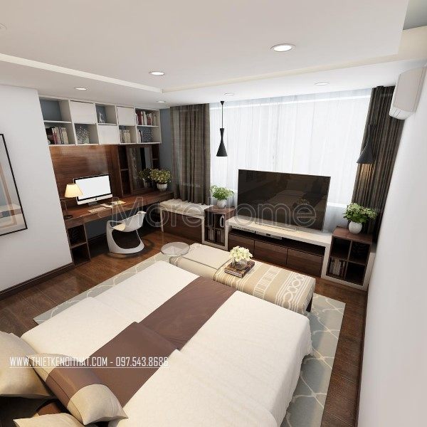 Thiết kế nội thất phòng ngủ nhà phố Lò Đúc